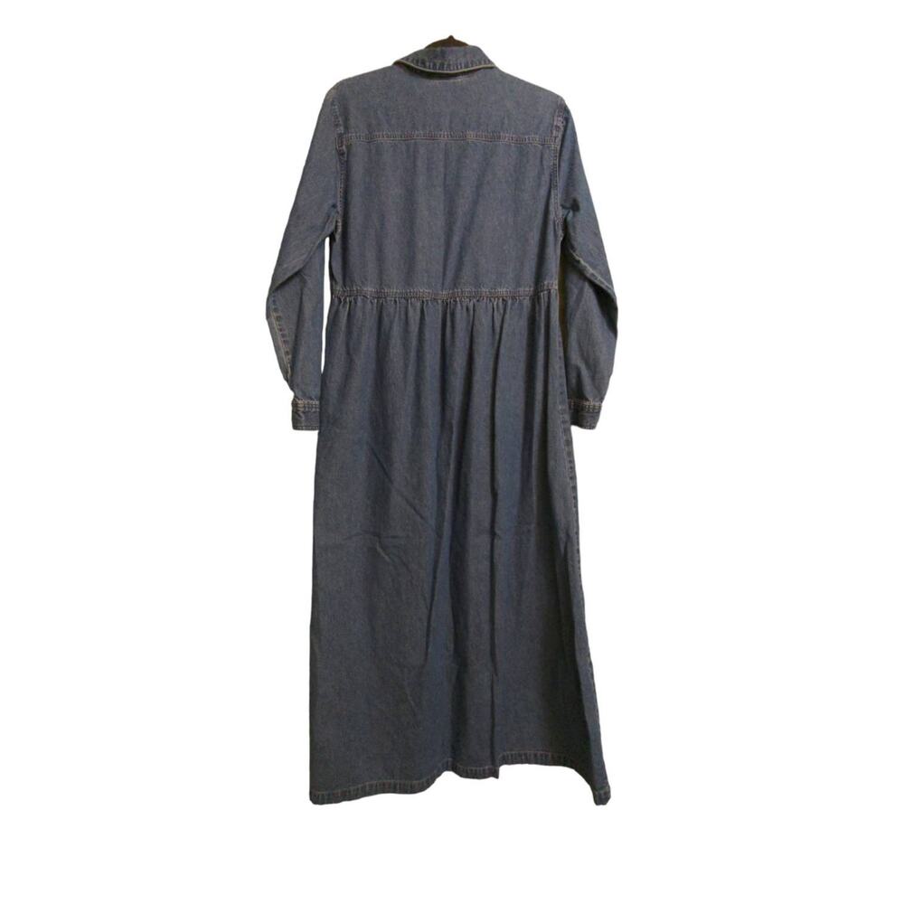 Disney Womens Shirt Dress Blue Denim Long Sleeve Embroidered Winnie The Pooh M - Picture 7 of 14